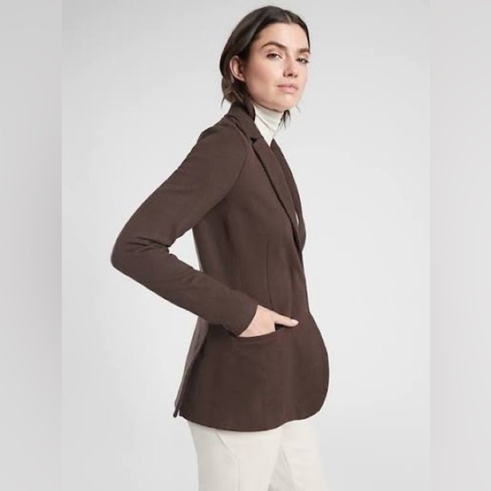 ATHLETA | brown venice heathered blazer
